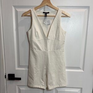Forever 21 Cream Jumpsuit